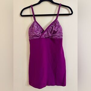 Lululemon Purple Heathered Tank Top with Built-in Bra Size 6